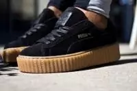 puma x rihanna femmes suede semelles epaisses kaki jaune